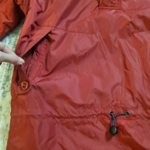 Vintage GAP Women's Red Fleece Lined Anorak Pullover Jacket sz Medium - Picture 14 of 16
